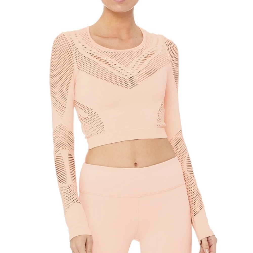 Alo Yoga Siren Long Sleeve in Nectar Heather